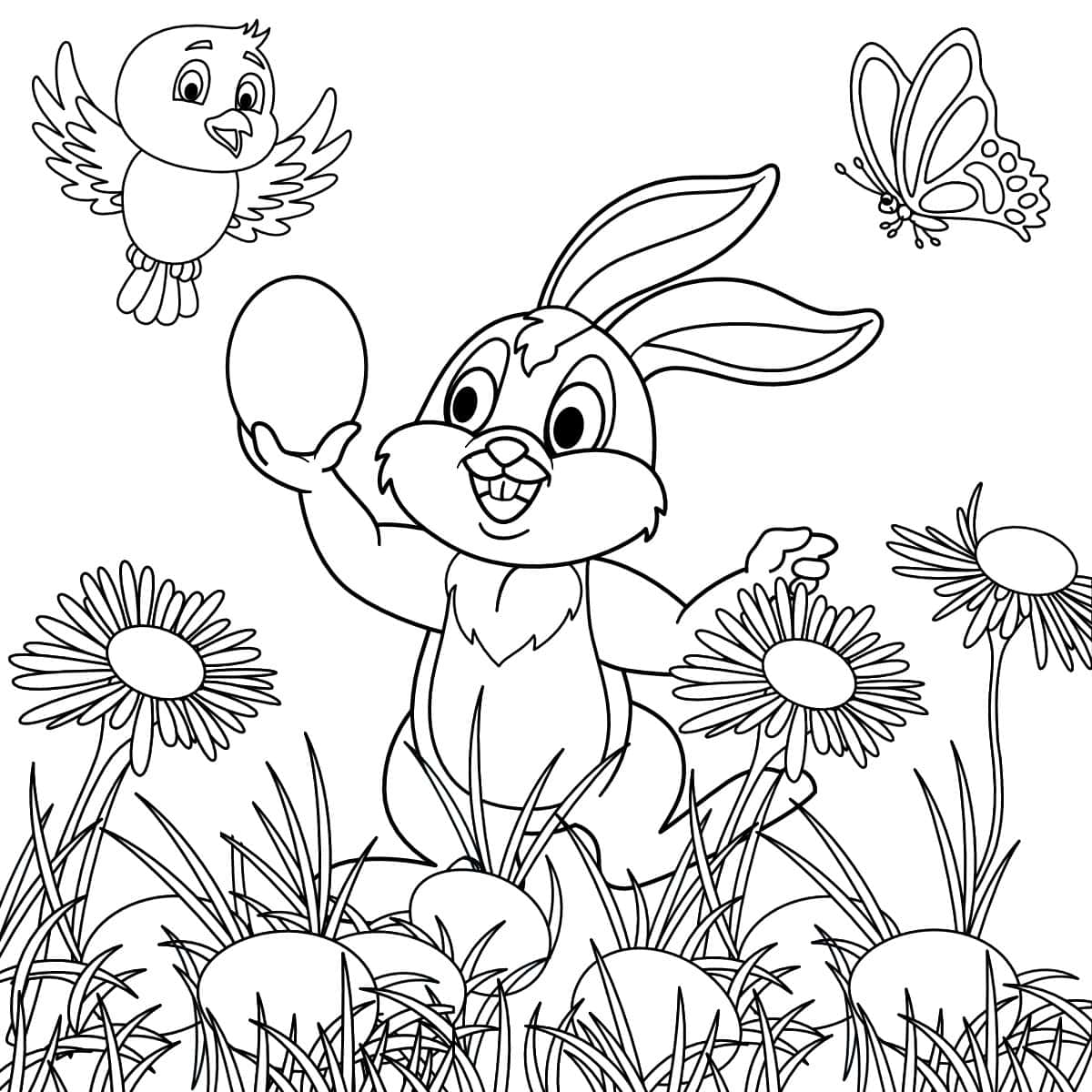 Free easter coloring pages for kids