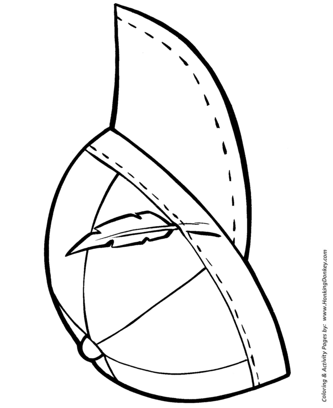 Easy shapes coloring pages feather in cap easy coloring activity pages for prek and primary kids