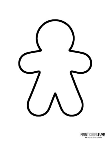 Gingerbread man coloring pages blank decorated printables for easy crafting learning fun at