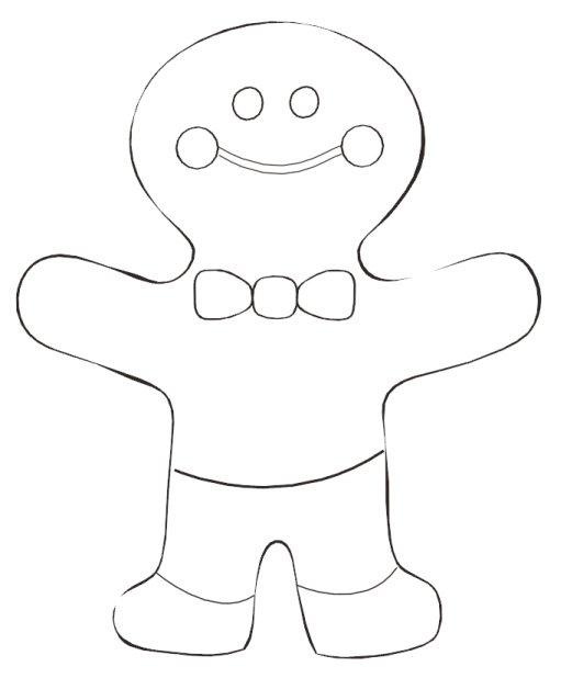 Gingerbread man coloring page