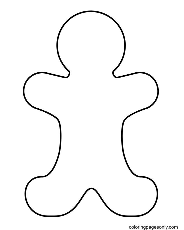 Gingerbread man coloring pages