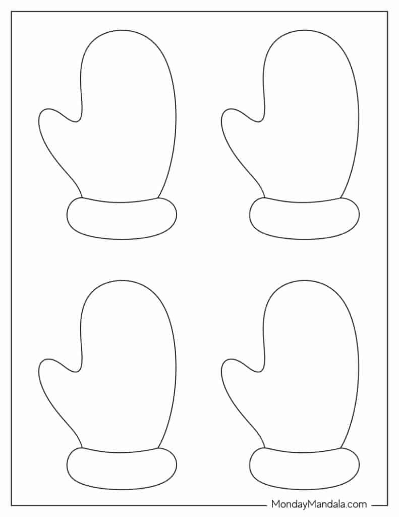 Mitten templates free pdf printables