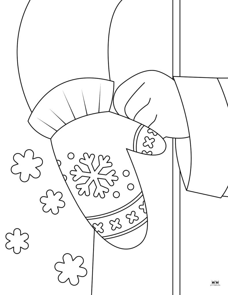 Mitten coloring pages templates