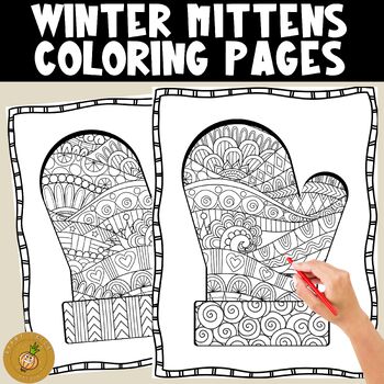 Mittens coloring page tpt