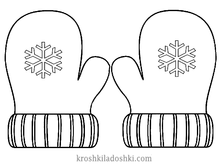 Free printable mitten templates and coloring pages