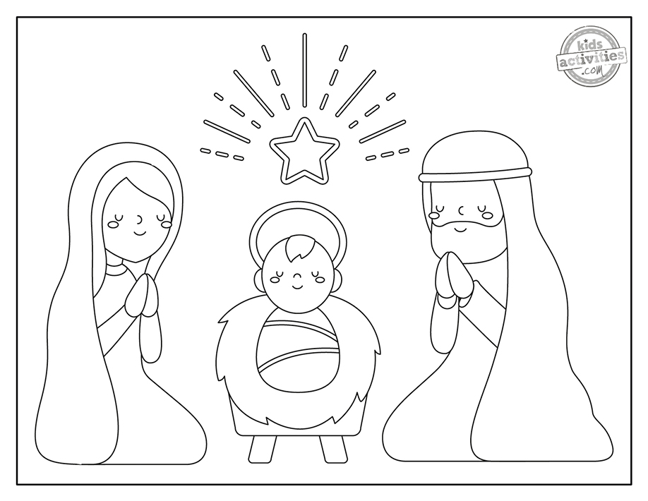 Baby jesus three wisemen christmas coloring pages kids activities blog