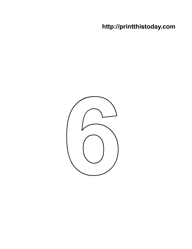 Number coloring pages