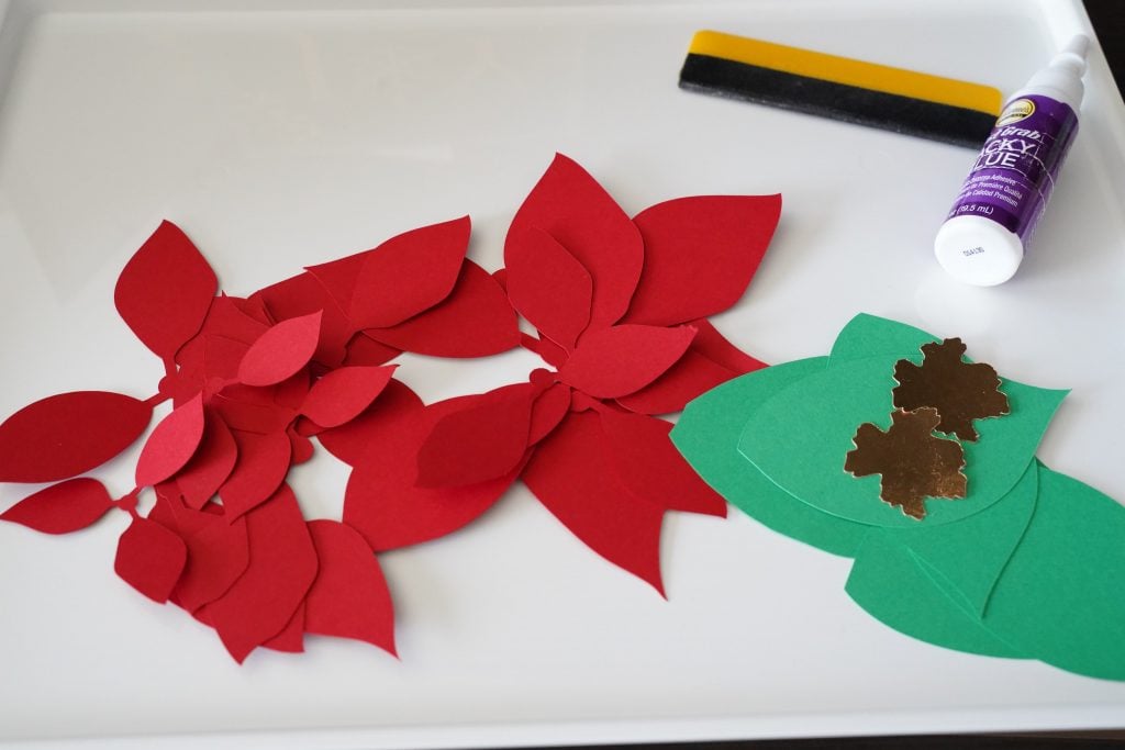 Paper poinsettia with free templates