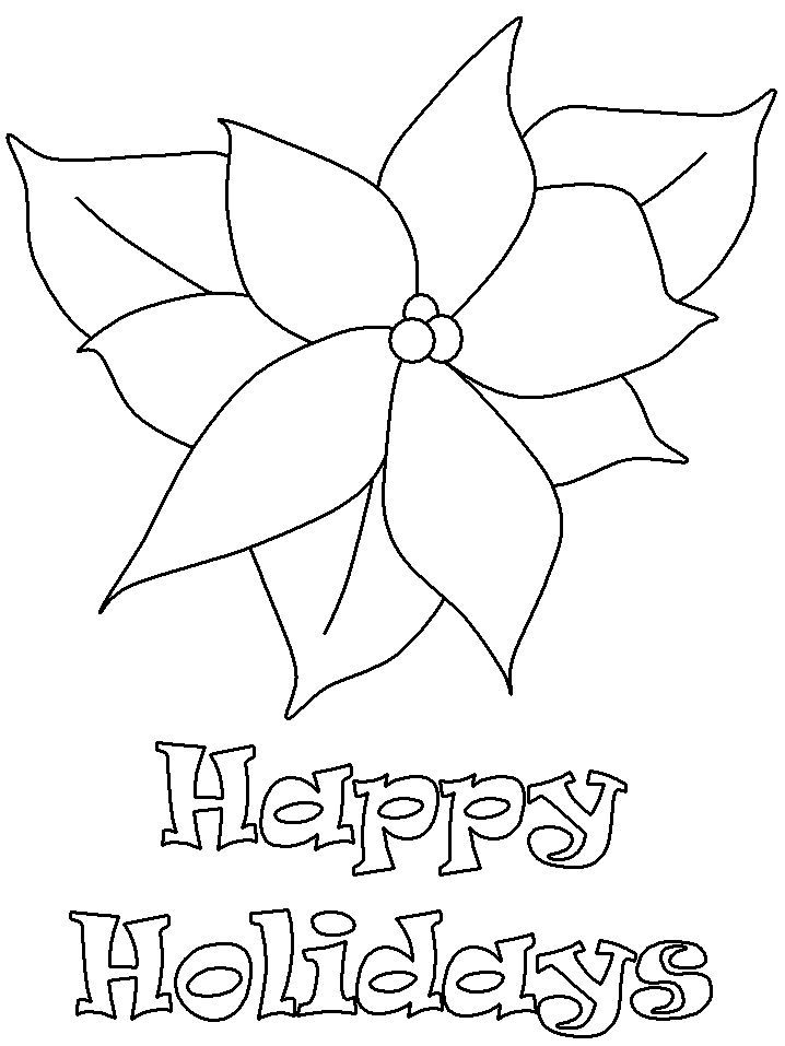 Poinsettia coloring pages printable for free download