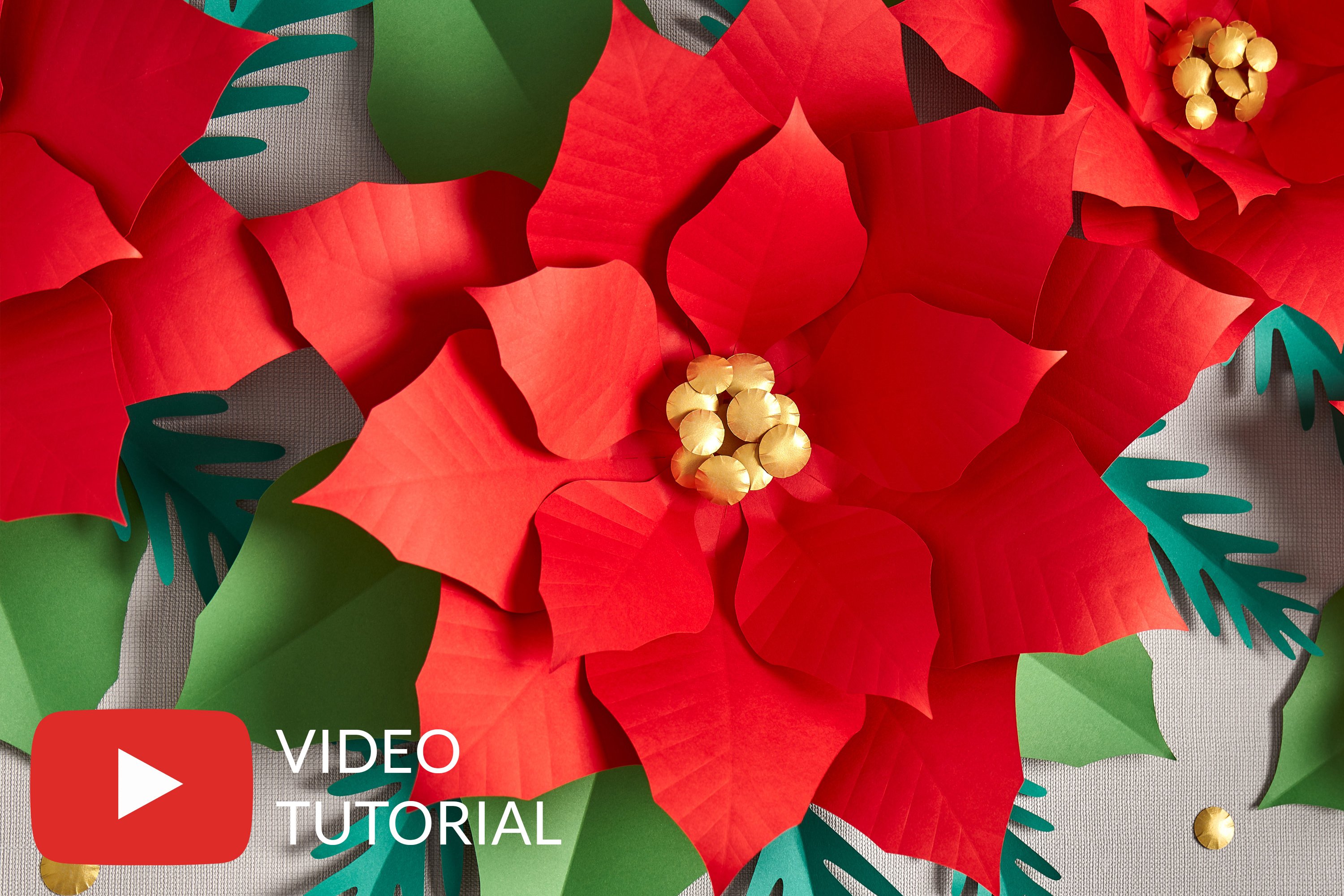 Large paper poinsettia svg template giant paper flower svg