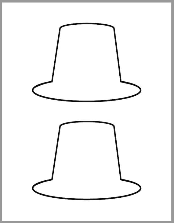 Inch pilgrim hat template