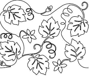 Pumpkin vines vine drawing pumpkin vine leaves template free printable