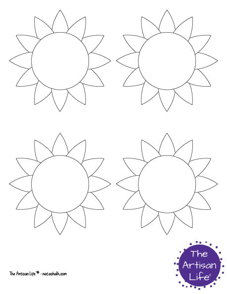 Printable sunflower templates and patterns â the artisan life