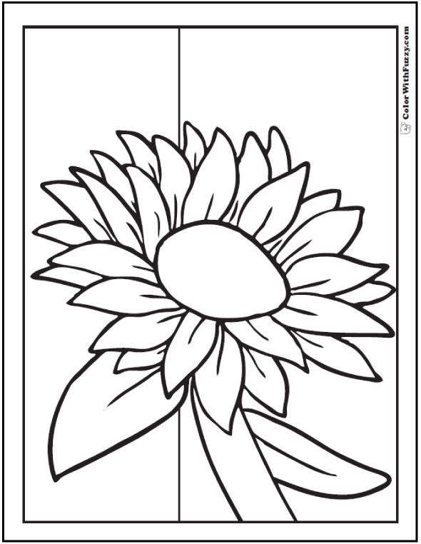 Sunflower coloring page pdf printables