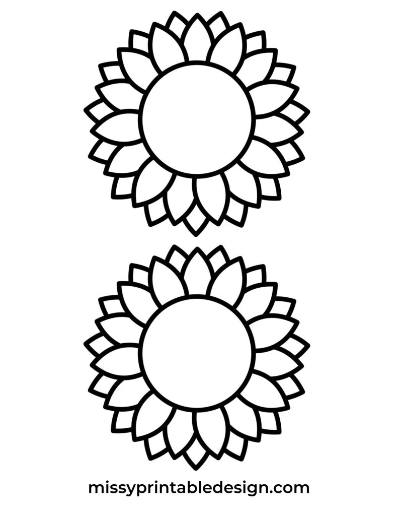 Free printable sunflower templates