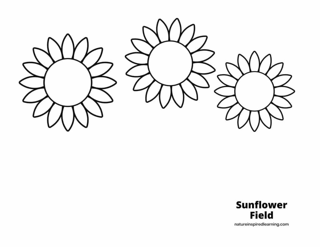 Sunflower coloring pages for kids