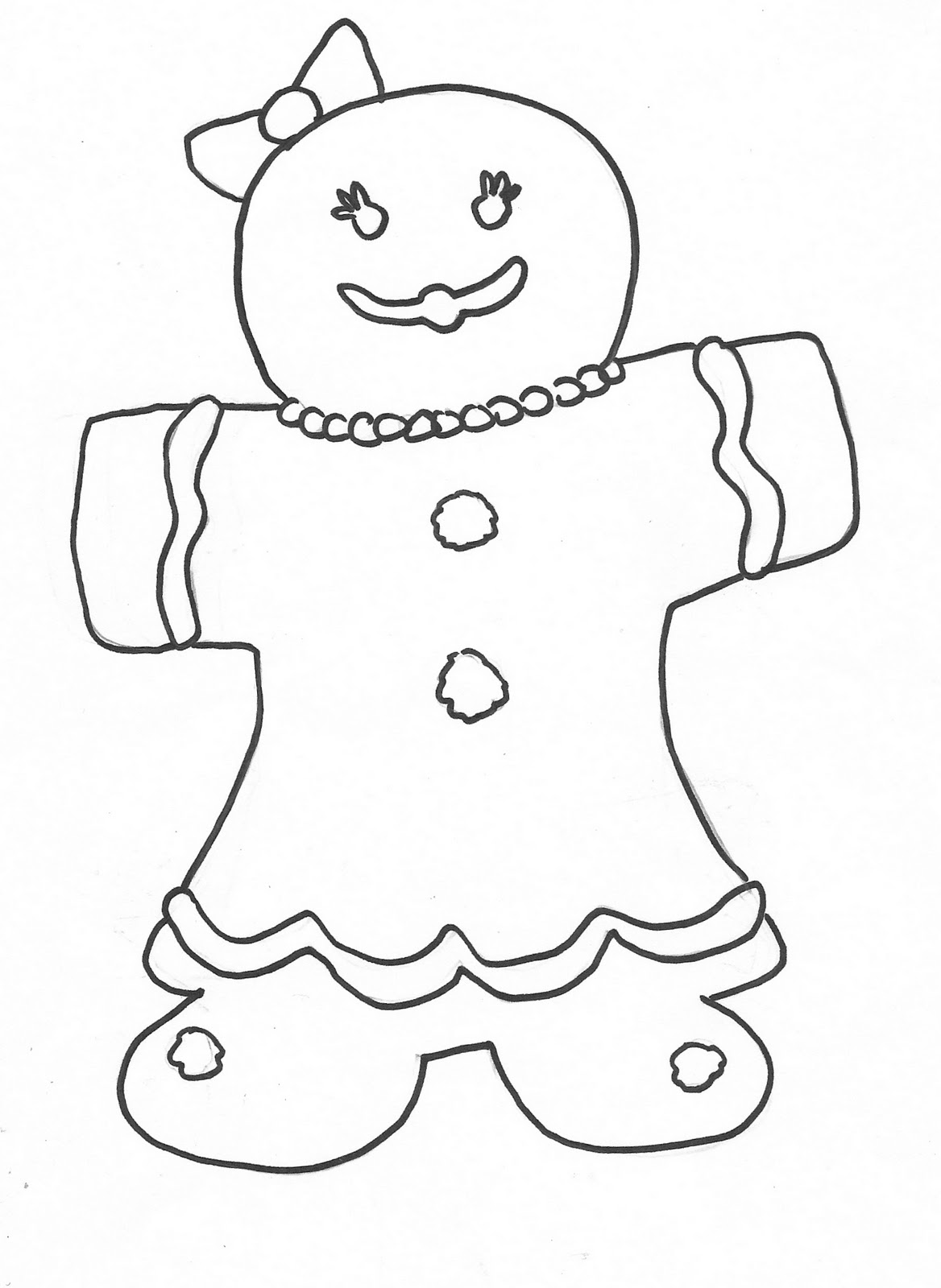 Free printable gingerbread man coloring pages for kids