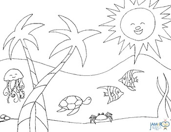 Free island coloring sheet by jamaroo kids tpt