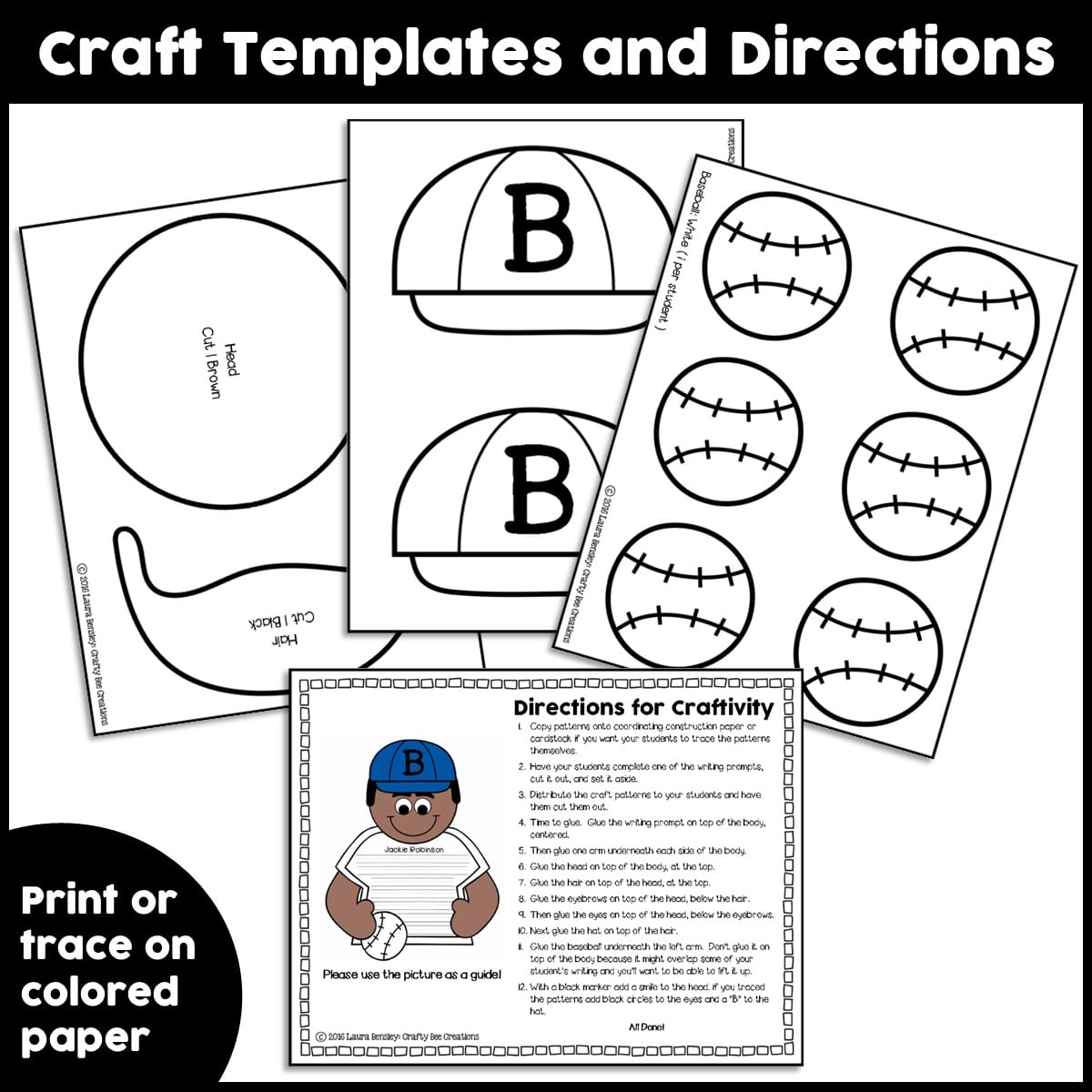 Jackie robinson craft activity