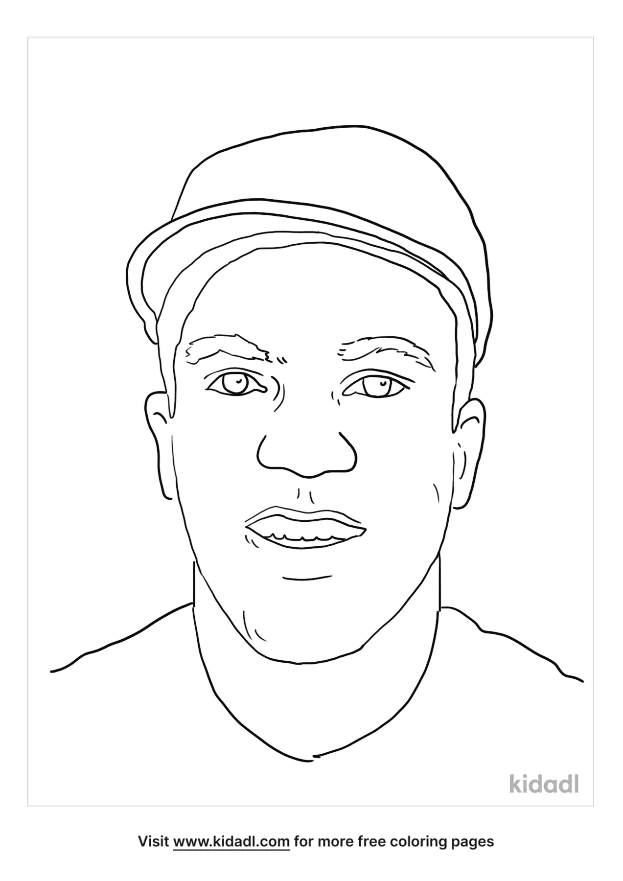Free jackie robinson coloring page coloring page printables
