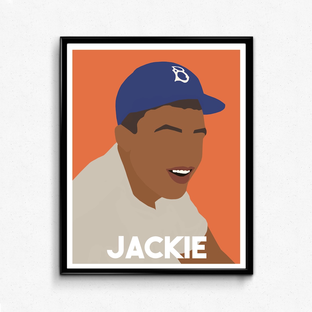 Jackie robinson minimalist portait baseball player