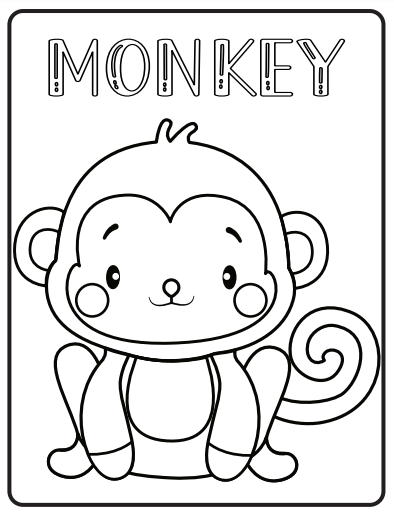 Coloring pages animal cute template made by teachers