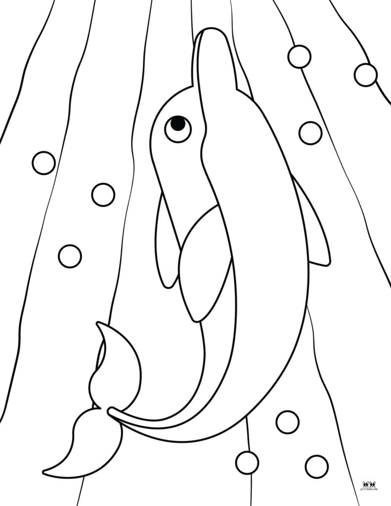 Dolphin coloring pages templates