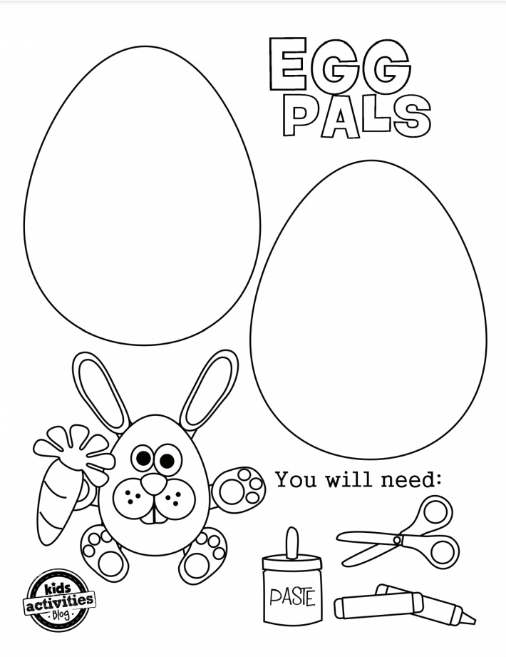 Cutest printable easter egg craft template egg coloring pages kids activities blog