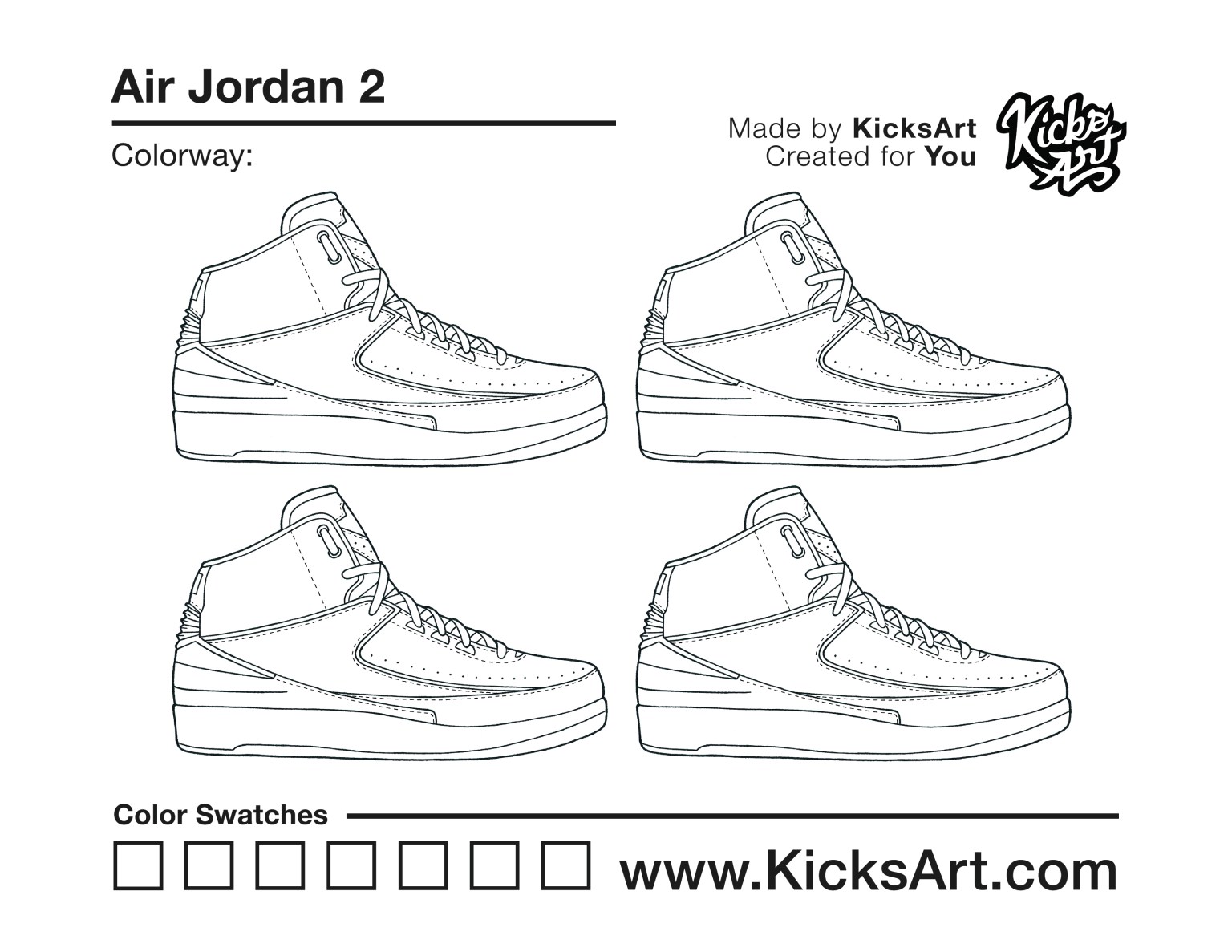 Air jordan sneaker coloring pages