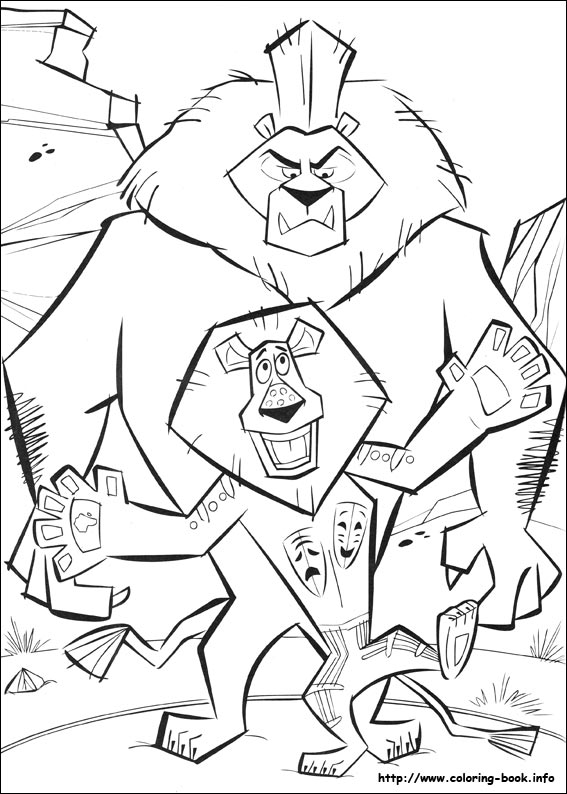 Madagascar coloring picture