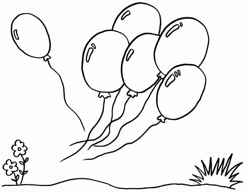 Balloon coloring pages