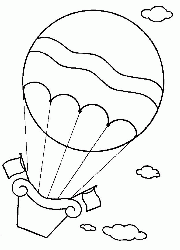 Coloring pages two hot air balloon coloring pages