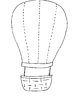 Hot air balloon coloring page