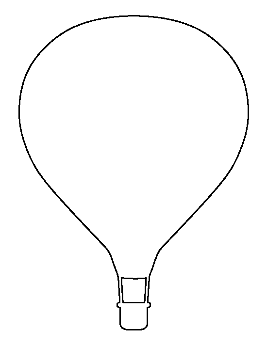 Printable hot air balloon template