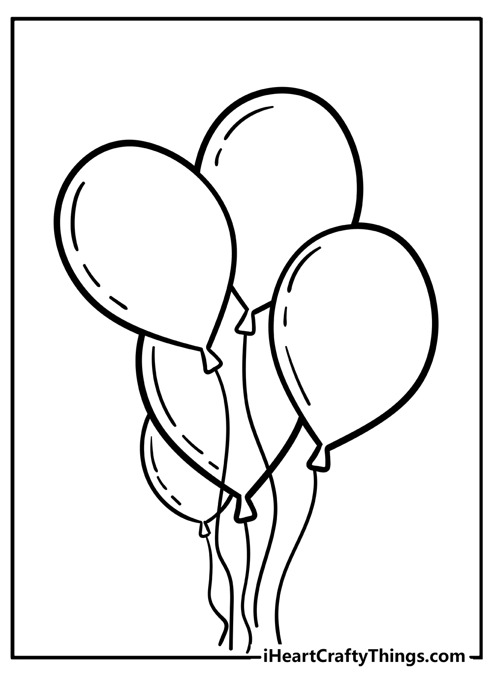 Balloons coloring pages free printables