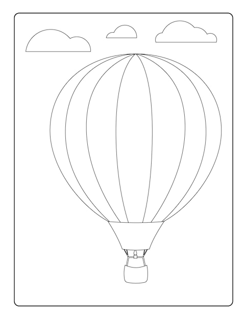 Page balloon coloring images