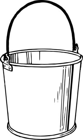 Vintage bucket coloring page free printable coloring pages