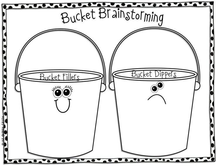 Bucket filler coloring page bucket filler bucket filler activities bucket filling activities