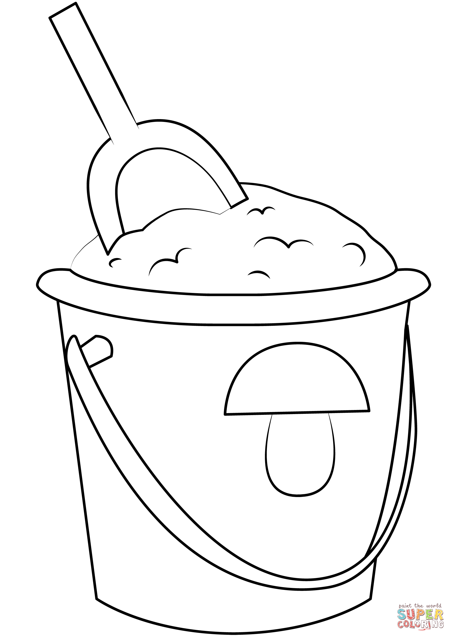 Sand bucket coloring page free printable coloring pages