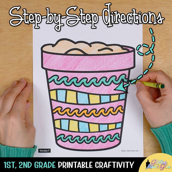 Beach bucket coloring craft â summer writing activity template