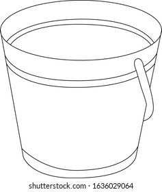 Bucket coloring picture by children stock vector royalty free