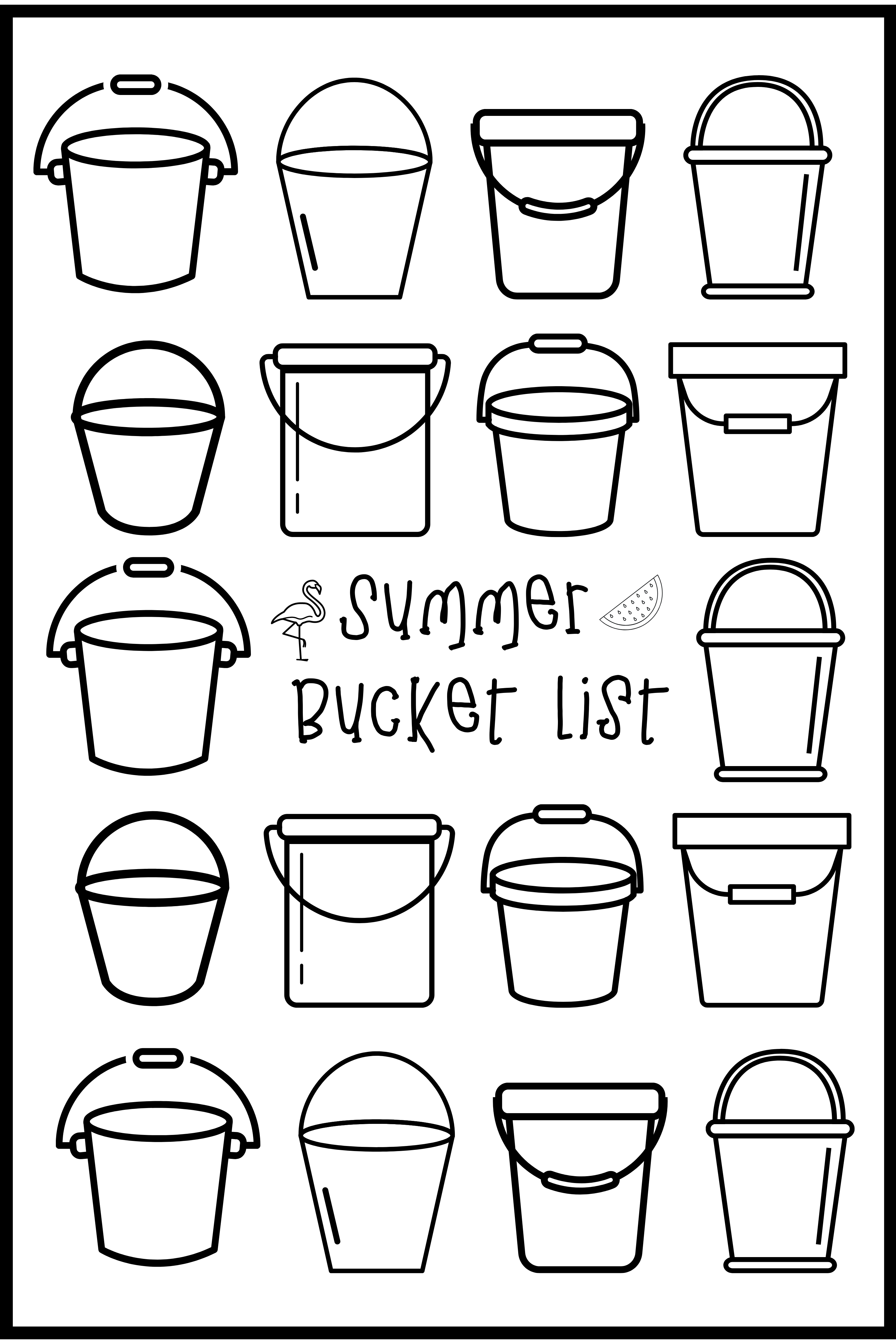 Summer bucket list poster digital â apparently teaching shop