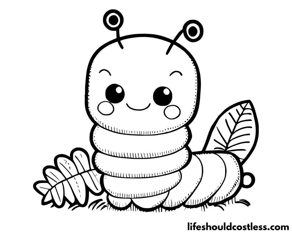 Caterpillar coloring pages free printable pdf templates