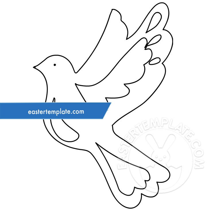 Free dove in flight coloring page