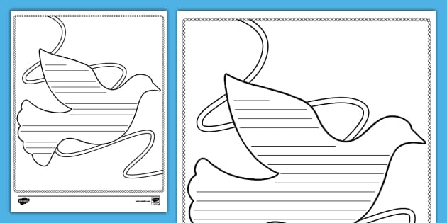 Dove writing template teacher made