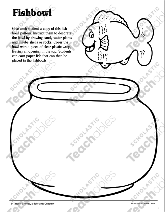 Fishbowl coloring page printable coloring pages