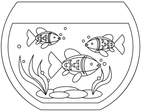 Fish tank coloring page free printable coloring pages