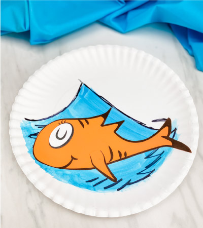 Dr seuss paper plate fish craft free template