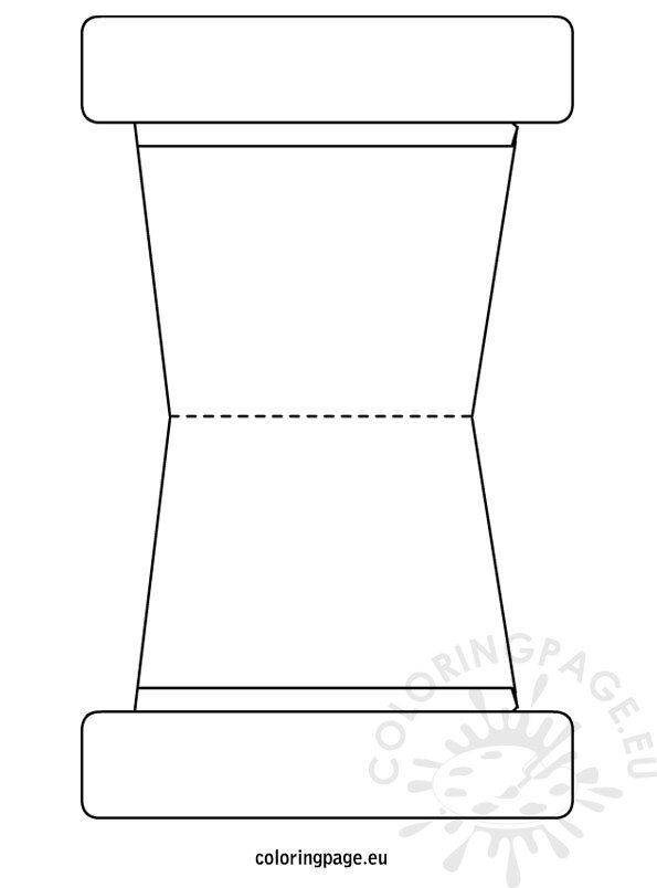 Flower pot template coloring page