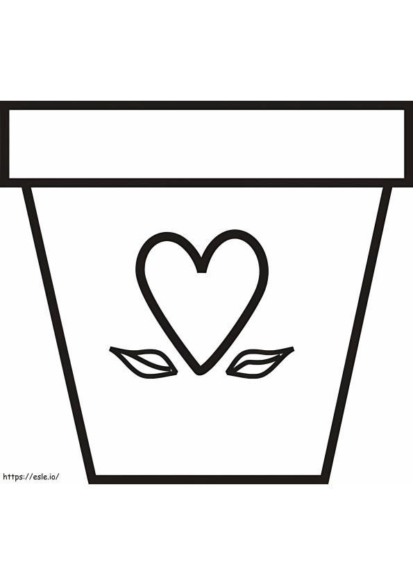 Flower pots coloring pages